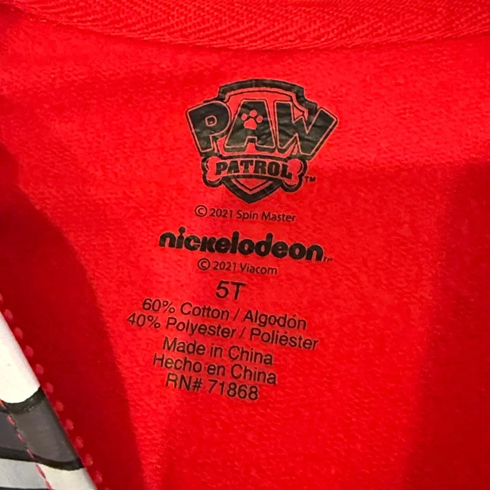 Paw Patrol Red and Black Hoodie - Picture 3 of 5